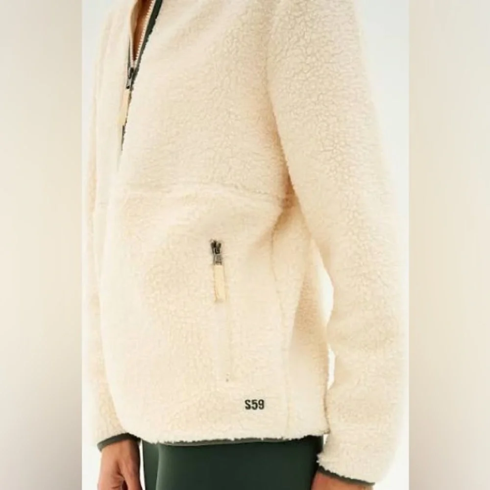 NWT Splits59 Libby Sherpa in crème and military green - size XS - Picture 4 of 5